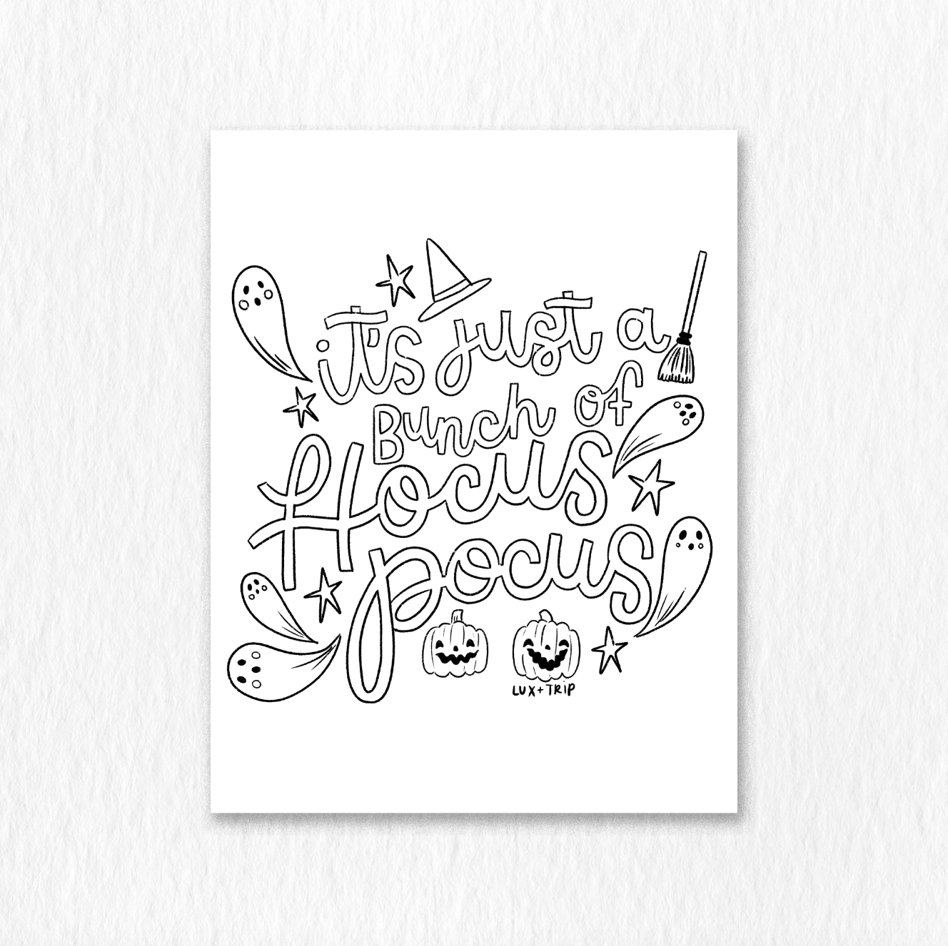 Printable Hocus Pocus Coloring Page