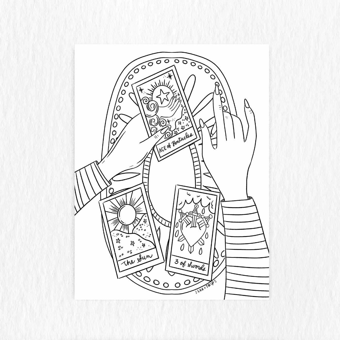 Printable Tarot Coloring Page
