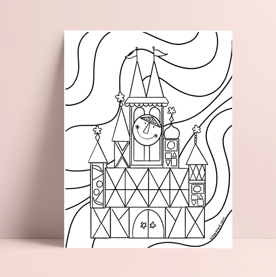 Printable Small World Coloring Page