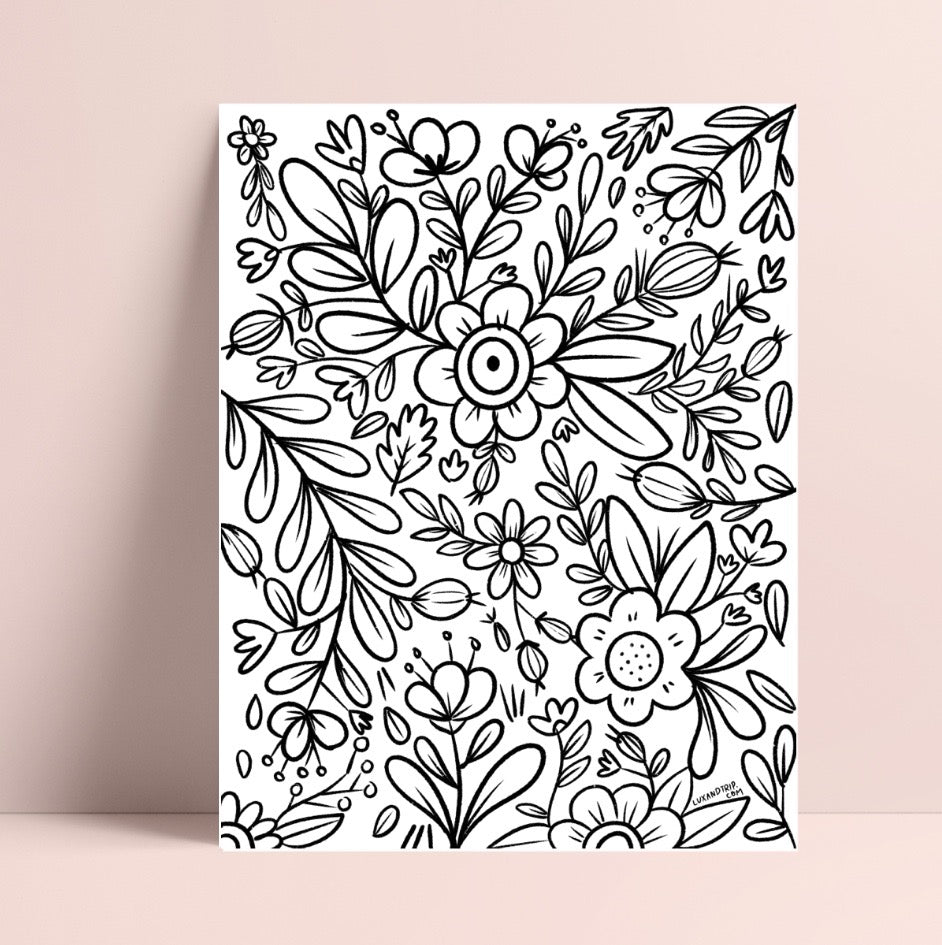 Printable Flower Wall Coloring Page – Lux + Trip printable-flower-wall-coloring-page-lux-trip