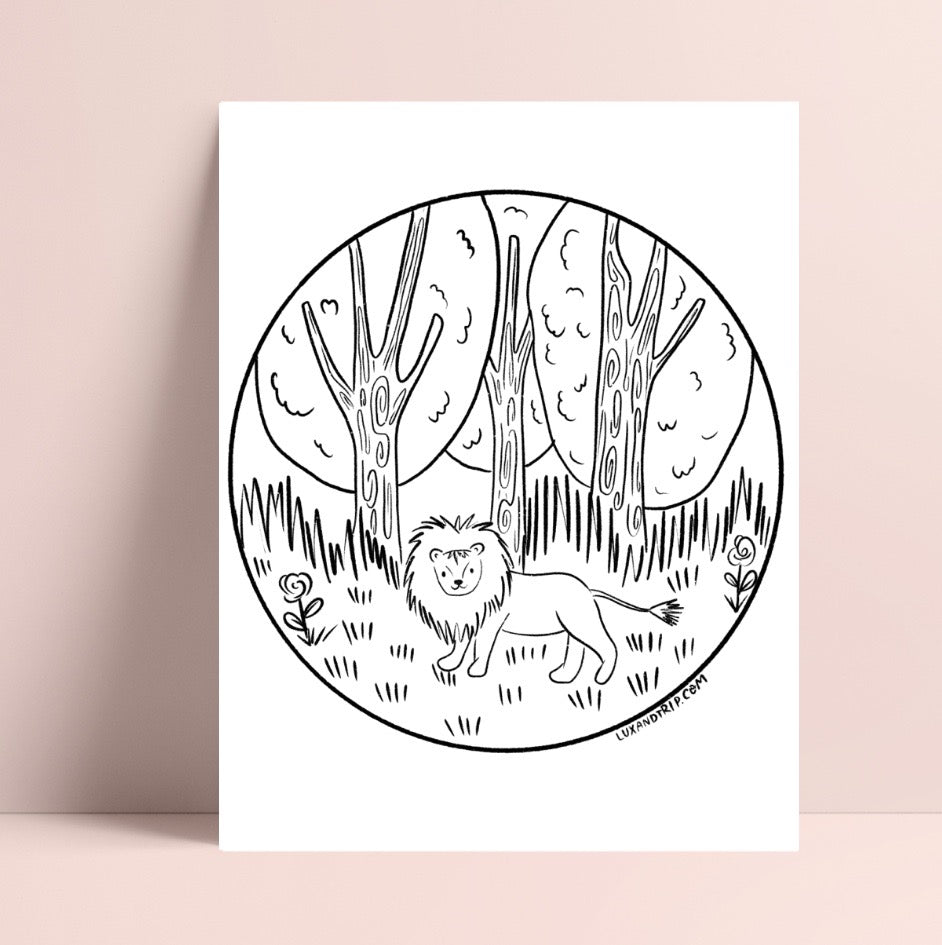 Printable Lion Coloring Page
