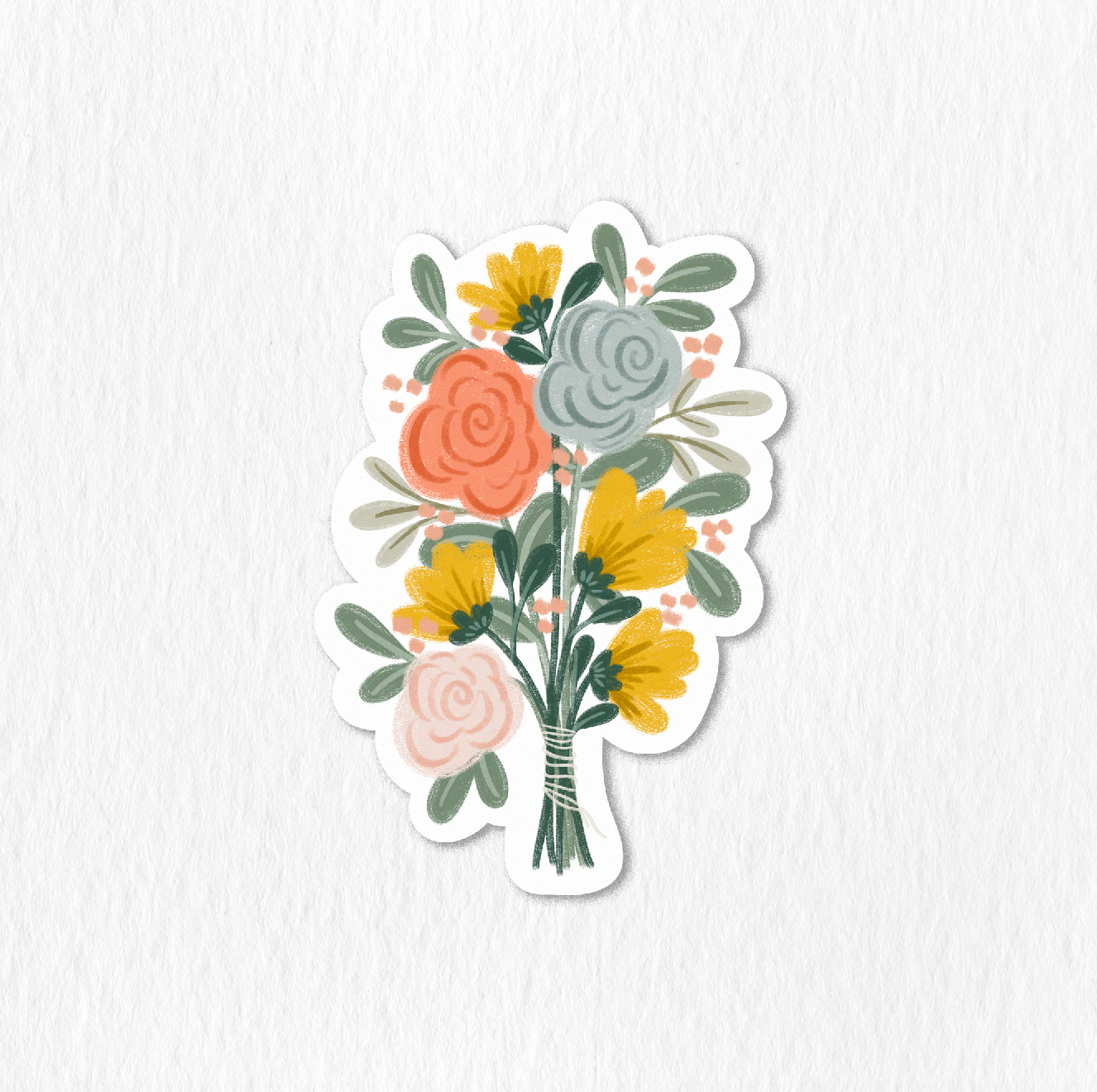 Bouquet of Roses Flower Stickers