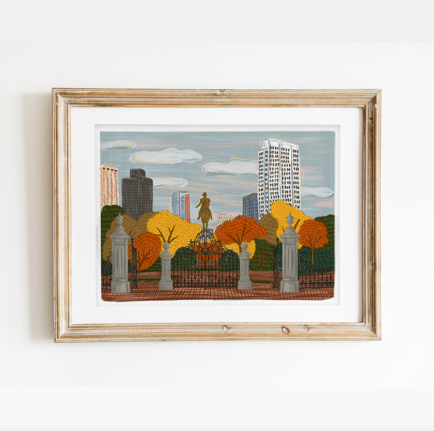 Boston Public Garden Fall Print