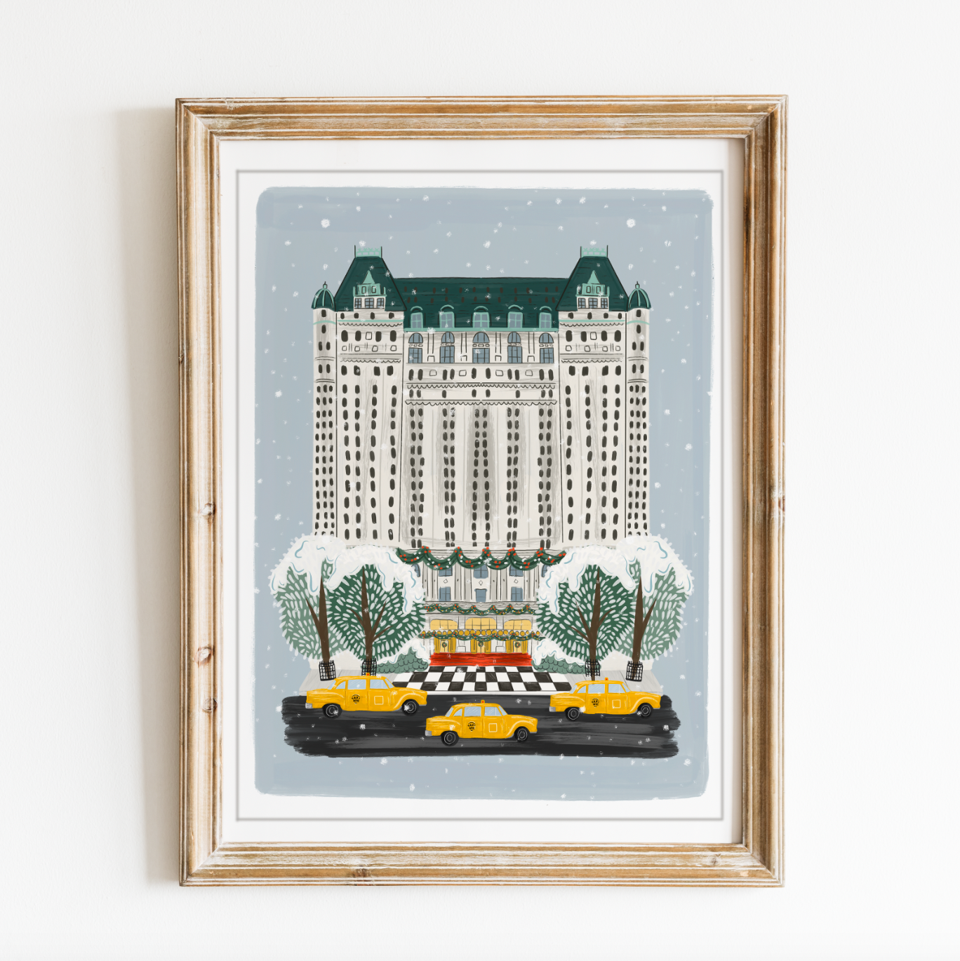 Plaza Hotel Christmas Print