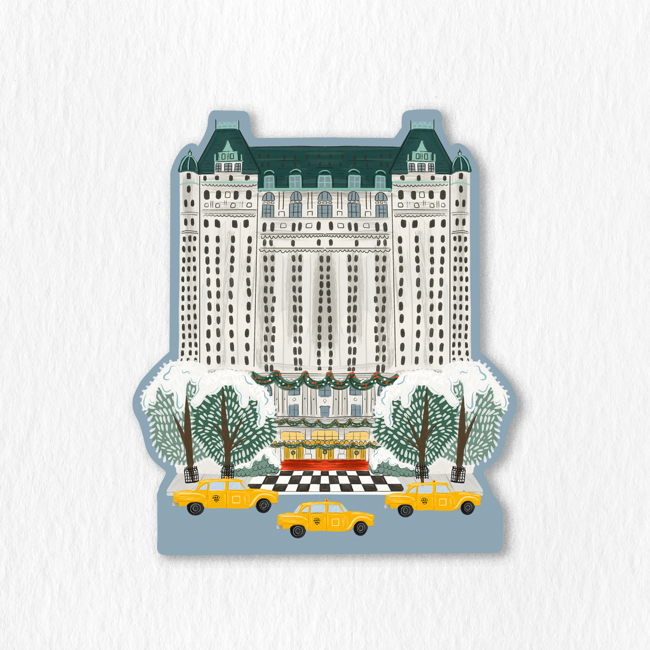 Plaza Hotel Christmas Sticker