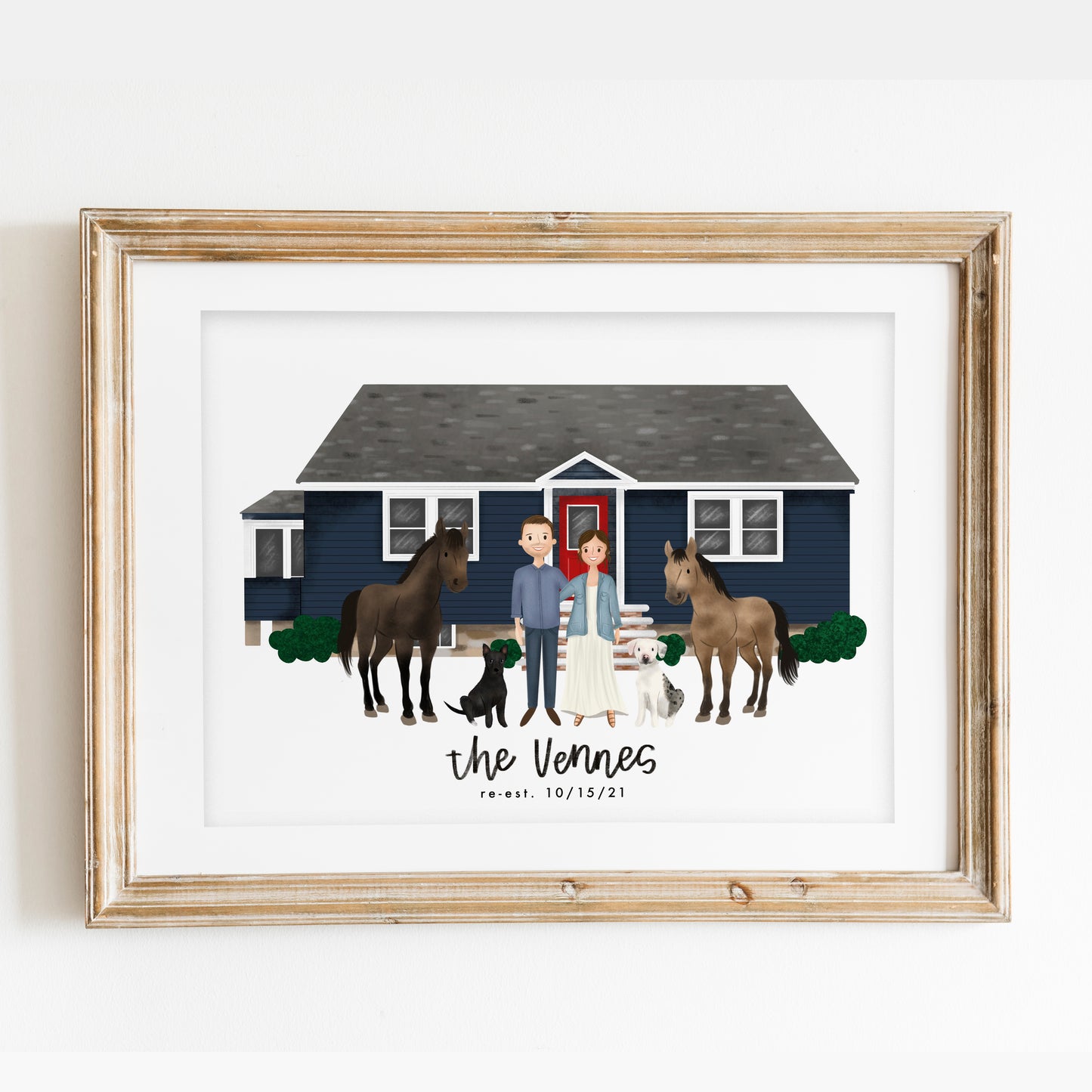 Custom Home Illustration + Portrait