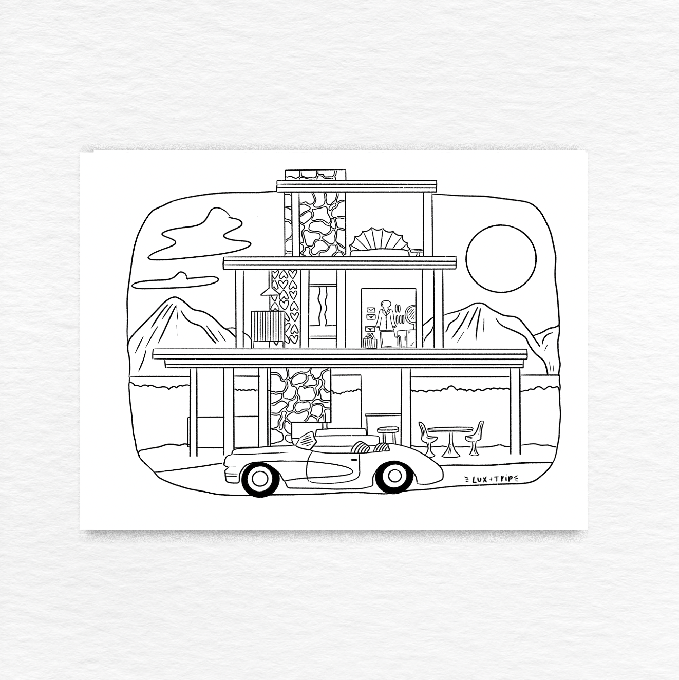 Printable Barbie House Coloring Page