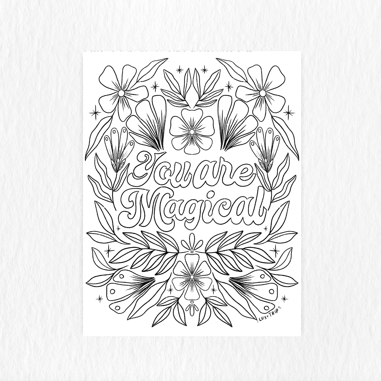 Printable You Are Magical Coloring Page