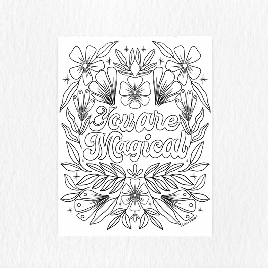Printable You Are Magical Coloring Page