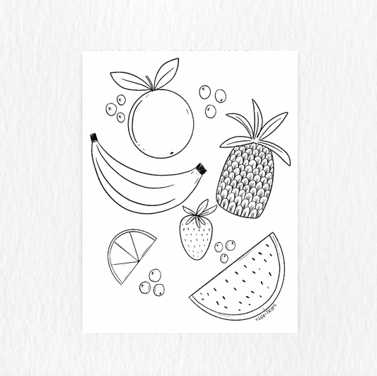 Printable Fruit Salad Coloring Page