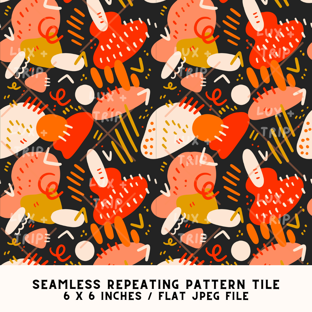 Blobs Seamless Pattern Tile Design