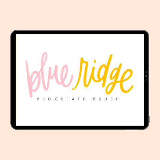 Blue Ridge Procreate Lettering Brush