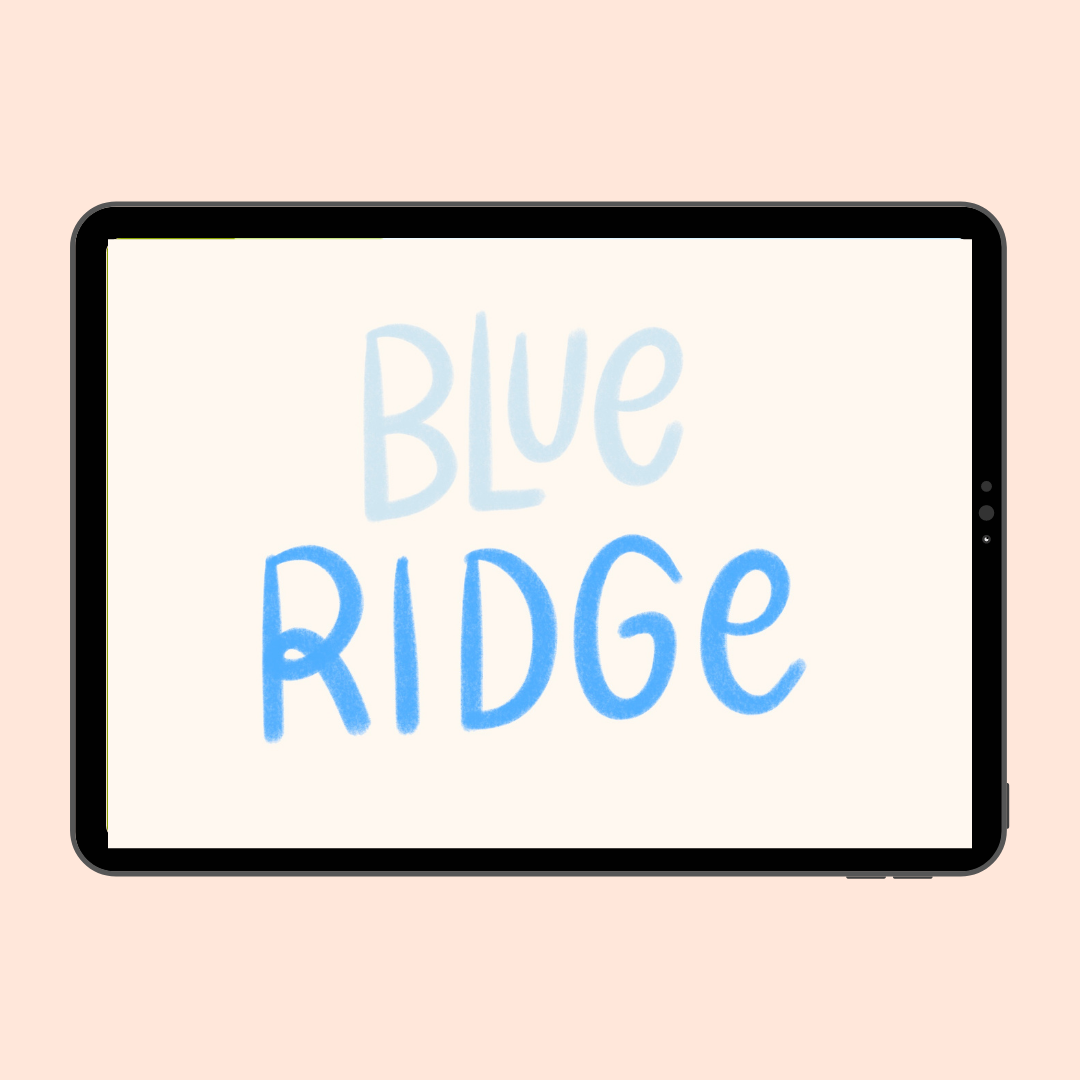 Blue Ridge Procreate Lettering Brush