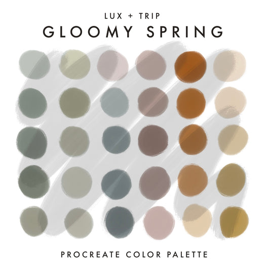 Gloomy Spring Procreate Color Palette