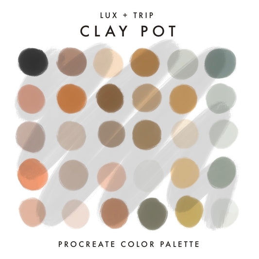Clay Pot Procreate Color Palette