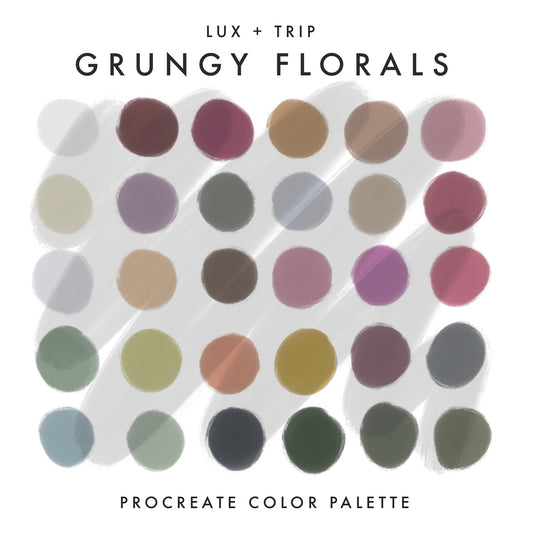 Grungy Florals Procreate Color Palette