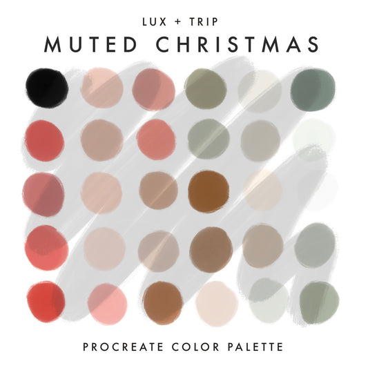 Muted Christmas Procreate Color Palette
