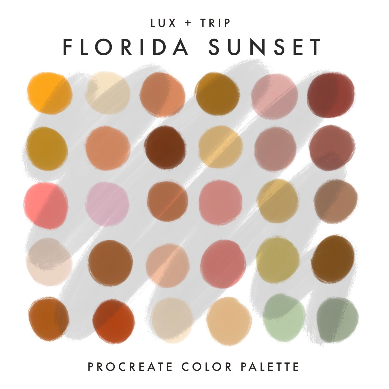 Florida Sunset Procreate Color Palette