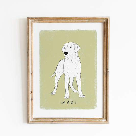 Simple Outline Custom Pet Portrait