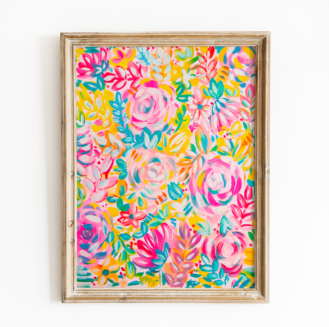 Tropical Florals Painting Print