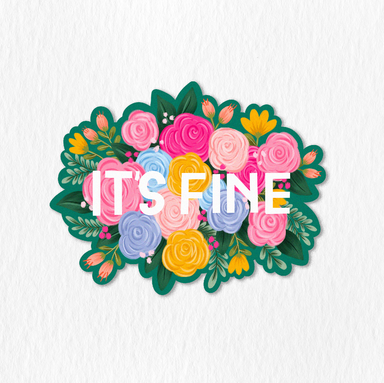 It's Fine Floral Sticker