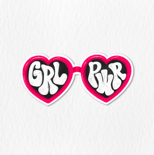 Girl Power Sunglasses Sticker
