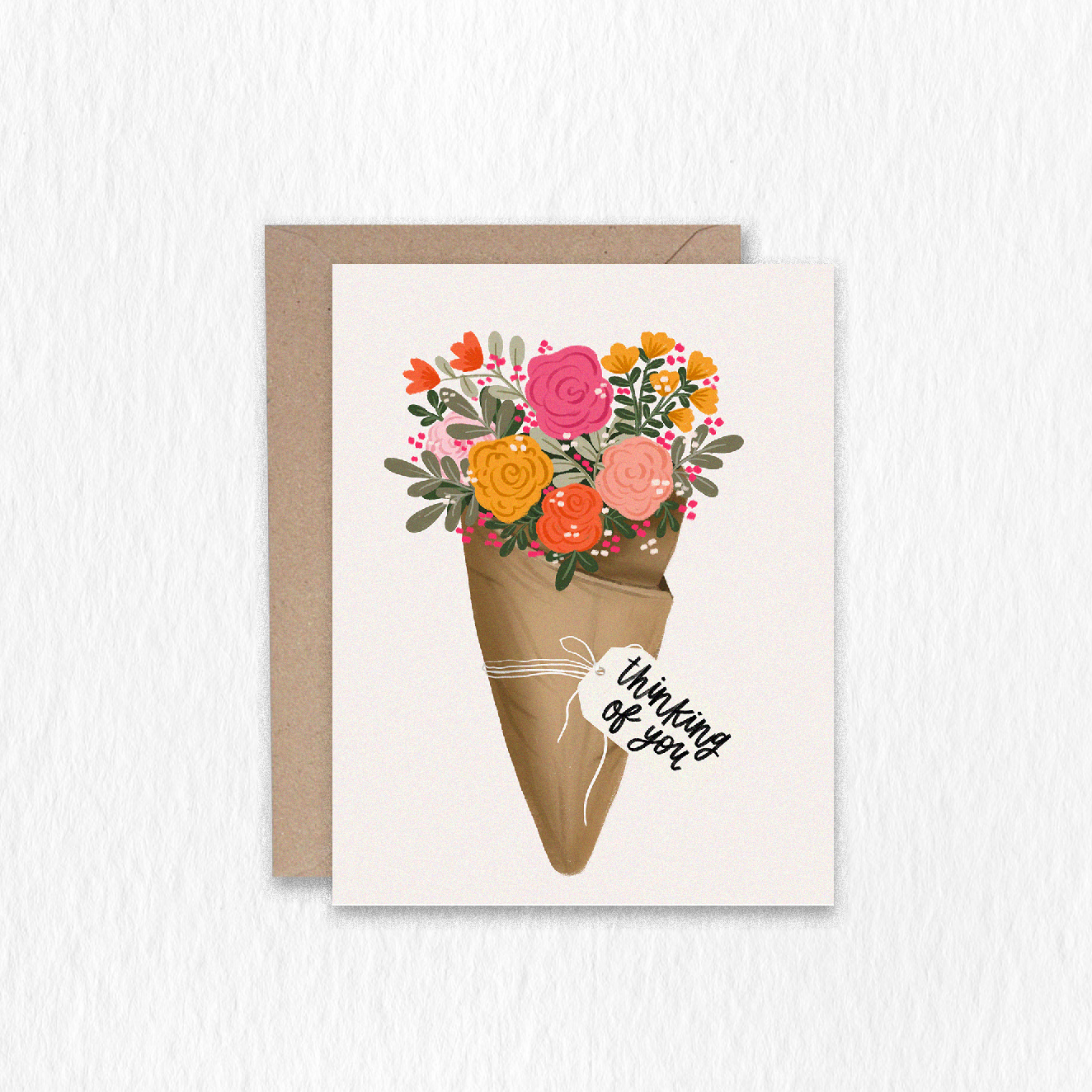 Thinking Of You Floral Bouquet Card