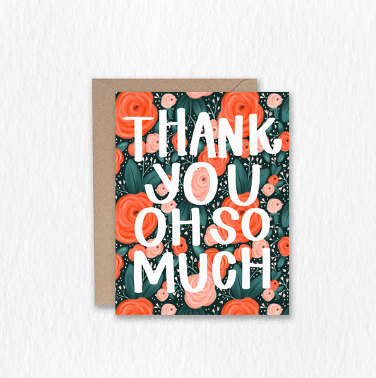 Thank You Florals Greeting Card