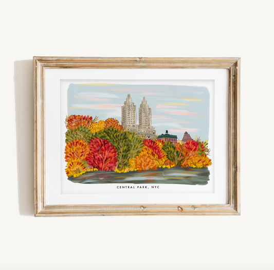 Central Park in the Fall Print