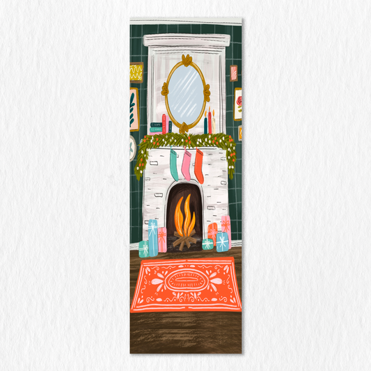 Christmas Fireplace Bookmark