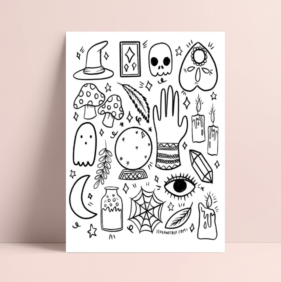 Printable Magic Coloring Page