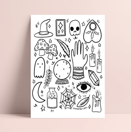 Printable Magic Coloring Page