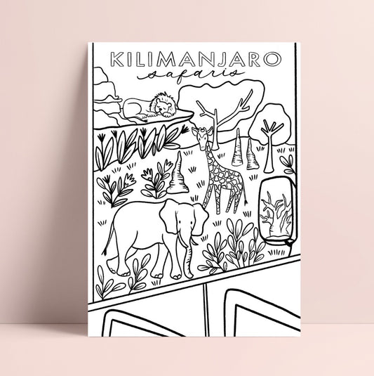 Printable Kilimanjaro Safaris Coloring Page