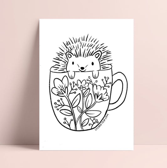 Printable Hedgehog Coloring Page