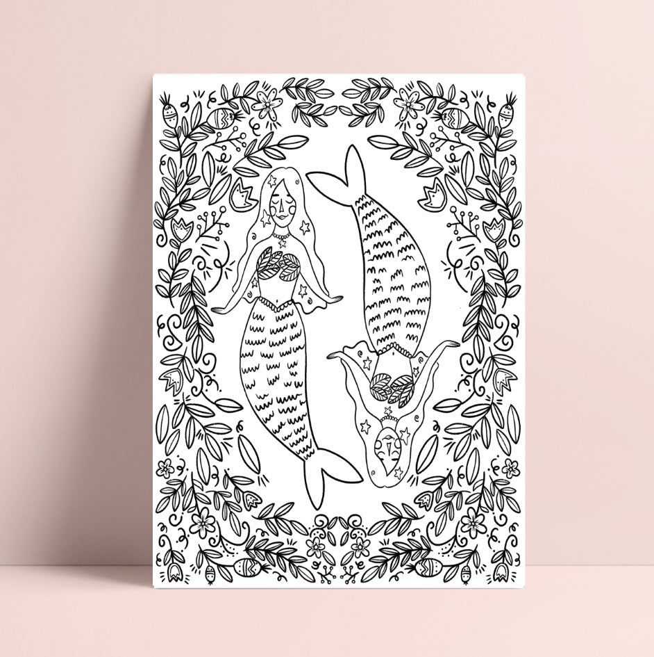 Printable Mermaid Coloring Page