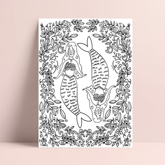 Printable Mermaid Coloring Page