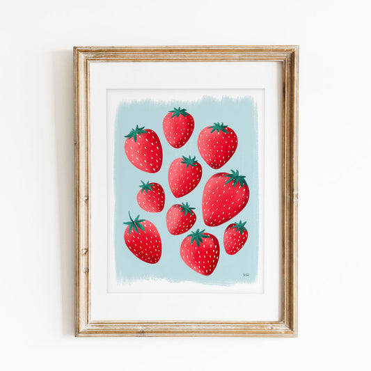 Strawberry Print DIGITAL DOWNLOAD
